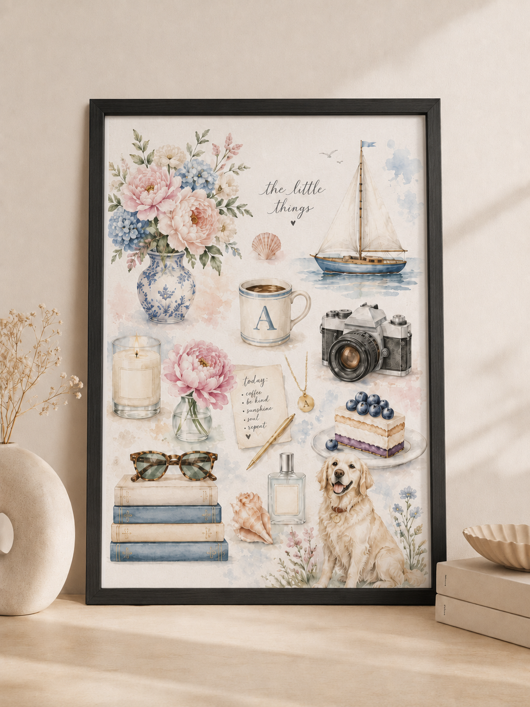 Watercolor Favorite Things Portrait