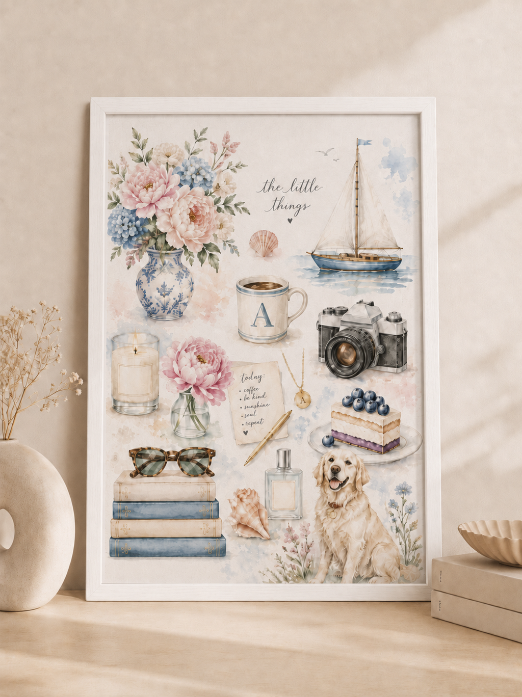 Watercolor Favorite Things Portrait