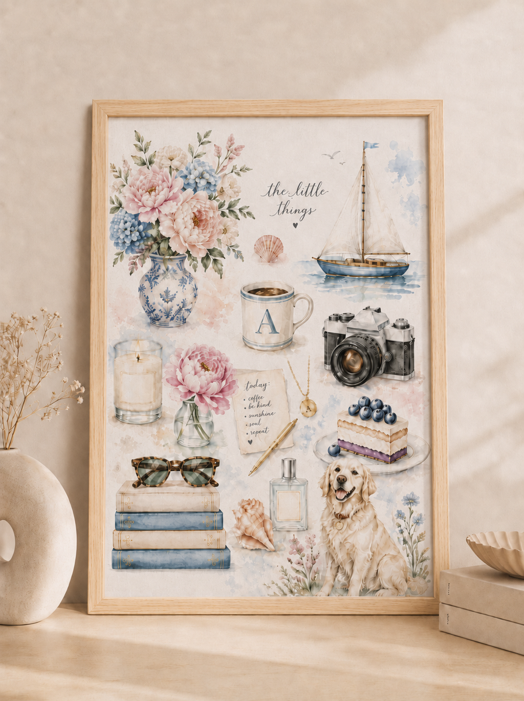 Watercolor Favorite Things Portrait