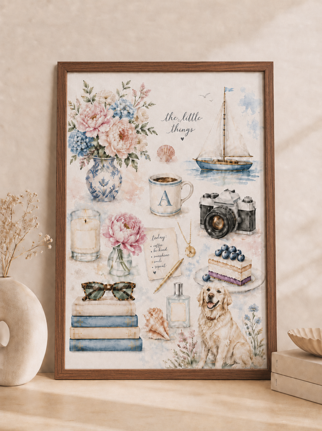 Watercolor Favorite Things Portrait