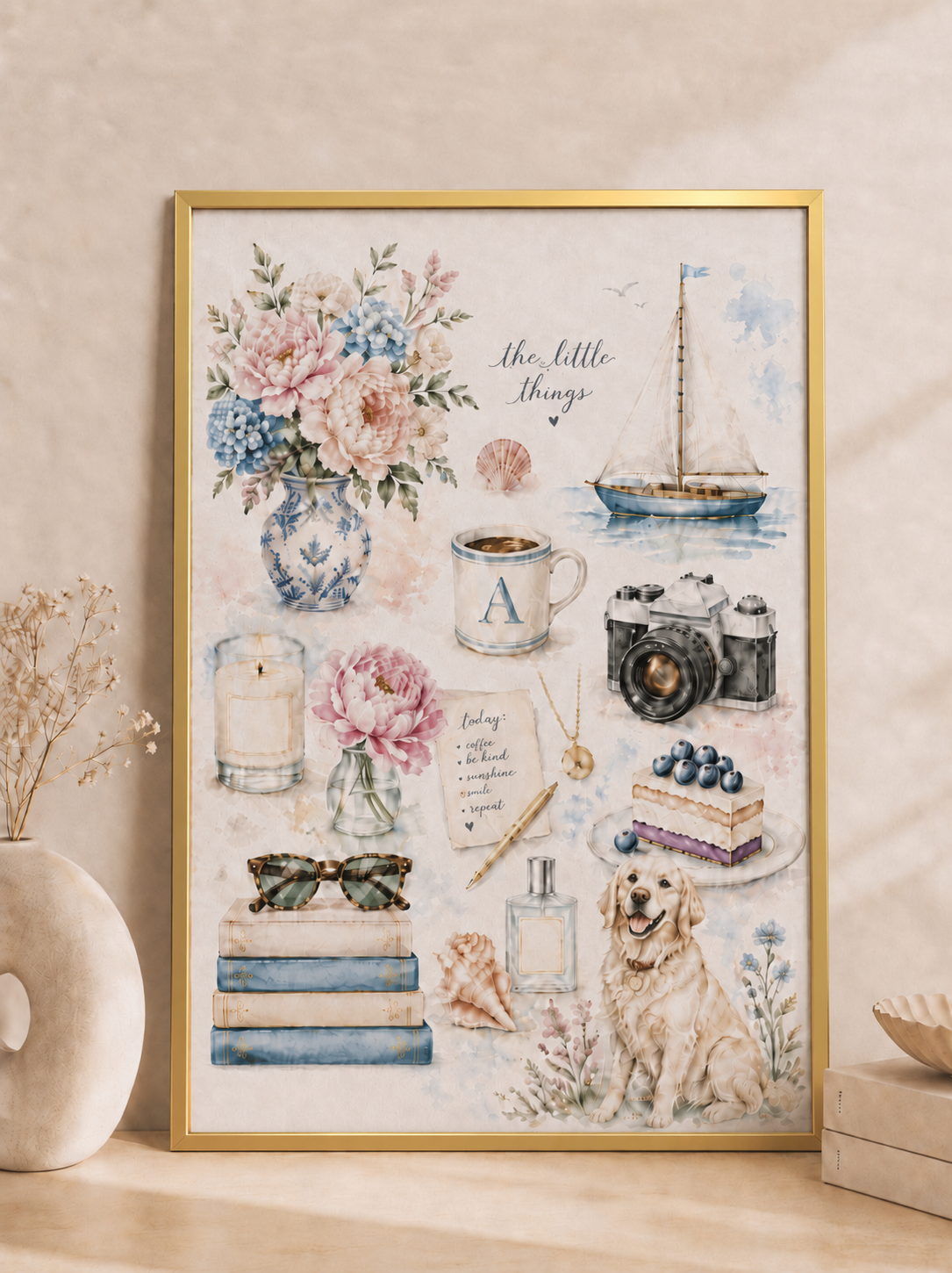 Watercolor Favorite Things Portrait